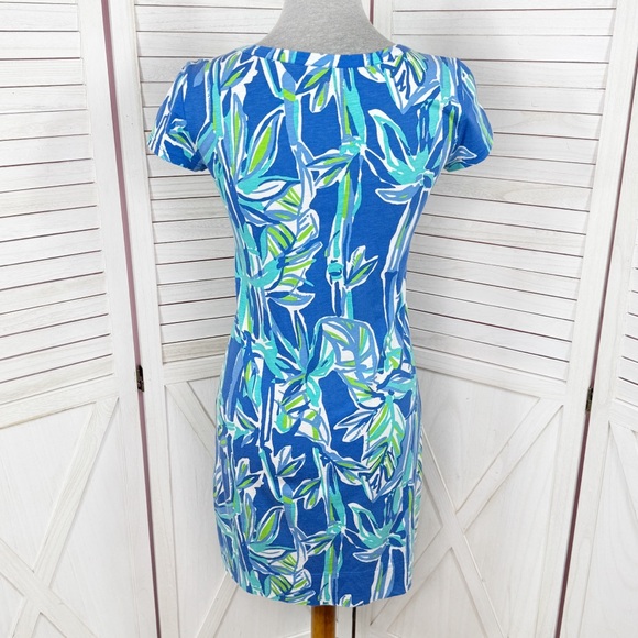 Lilly‎ Pulitzer Palmira T Shirt Dress Pima Cotton Blue Crush Bamboo XS - Picture 5 of 12